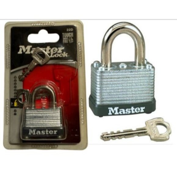 Master Lock 22D Warded Padlock Wide Silver 1-1/2-inch - Picture 1 of 6